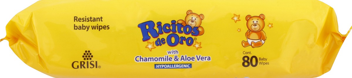 slide 2 of 7, Ricitos de Oro Alcohol-Free with Chamomile Baby Wipes Refill Pack, 80 ct