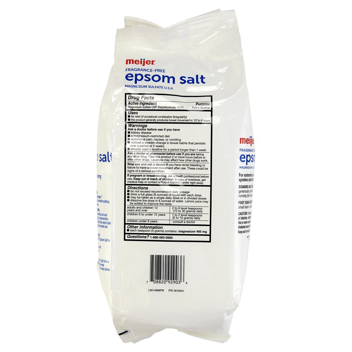 slide 5 of 5, Meijer Multi-Purpose Epsom Salt Value Size Bag, 4 lb