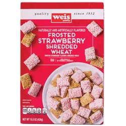 Weis Quality Strawberry Cream Frosted Shredded Wheat Cereal