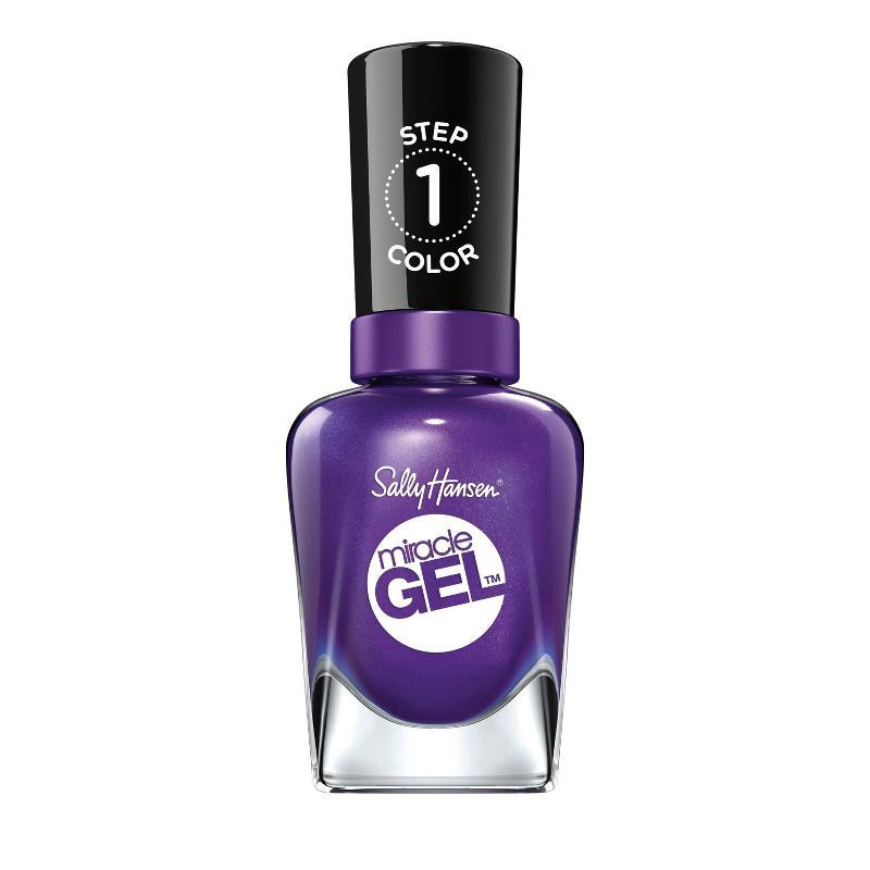 slide 1 of 4, Sally Hansen Miracle Gel, Purplexed, Gel Nail Polish, Chip-Resistant Nail Polish, Lasts up to 8 Days, 0.5 fl oz, 14.70 mL