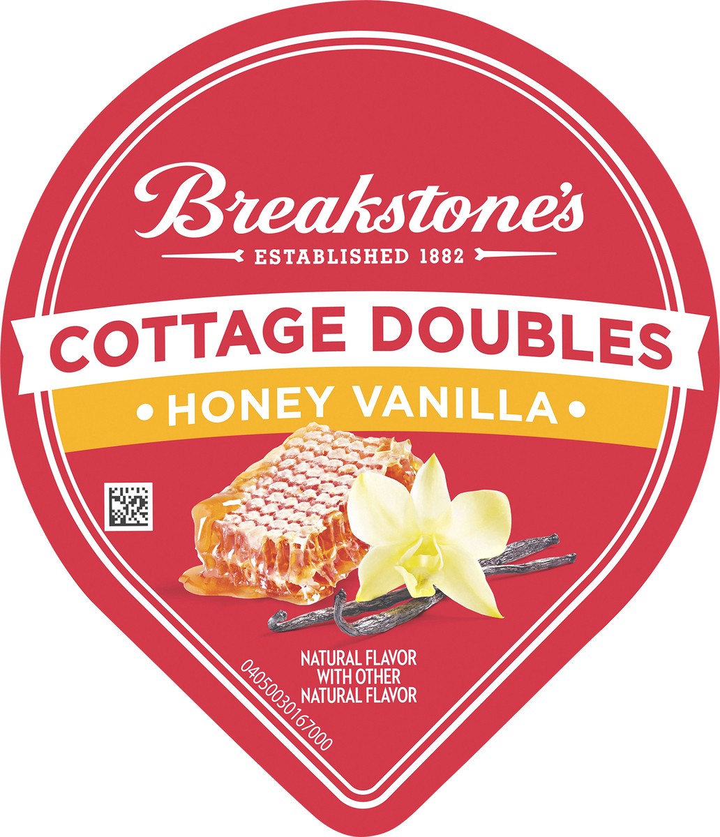 slide 4 of 11, Breakstone's Cottage Doubles Honey Vanilla Cottage Cheese, 4.7 oz Cup, 4.7 oz