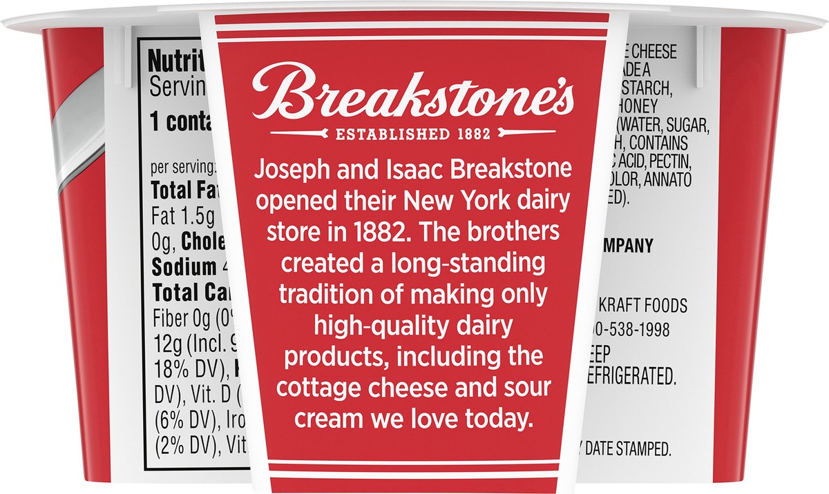 slide 6 of 11, Breakstone's Cottage Doubles Honey Vanilla Cottage Cheese, 4.7 oz Cup, 4.7 oz