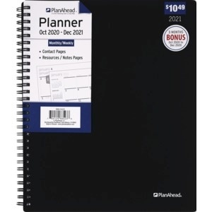 slide 1 of 1, Planahead 15-Month Large Dated Planner, Assorted Colors, 1 ct