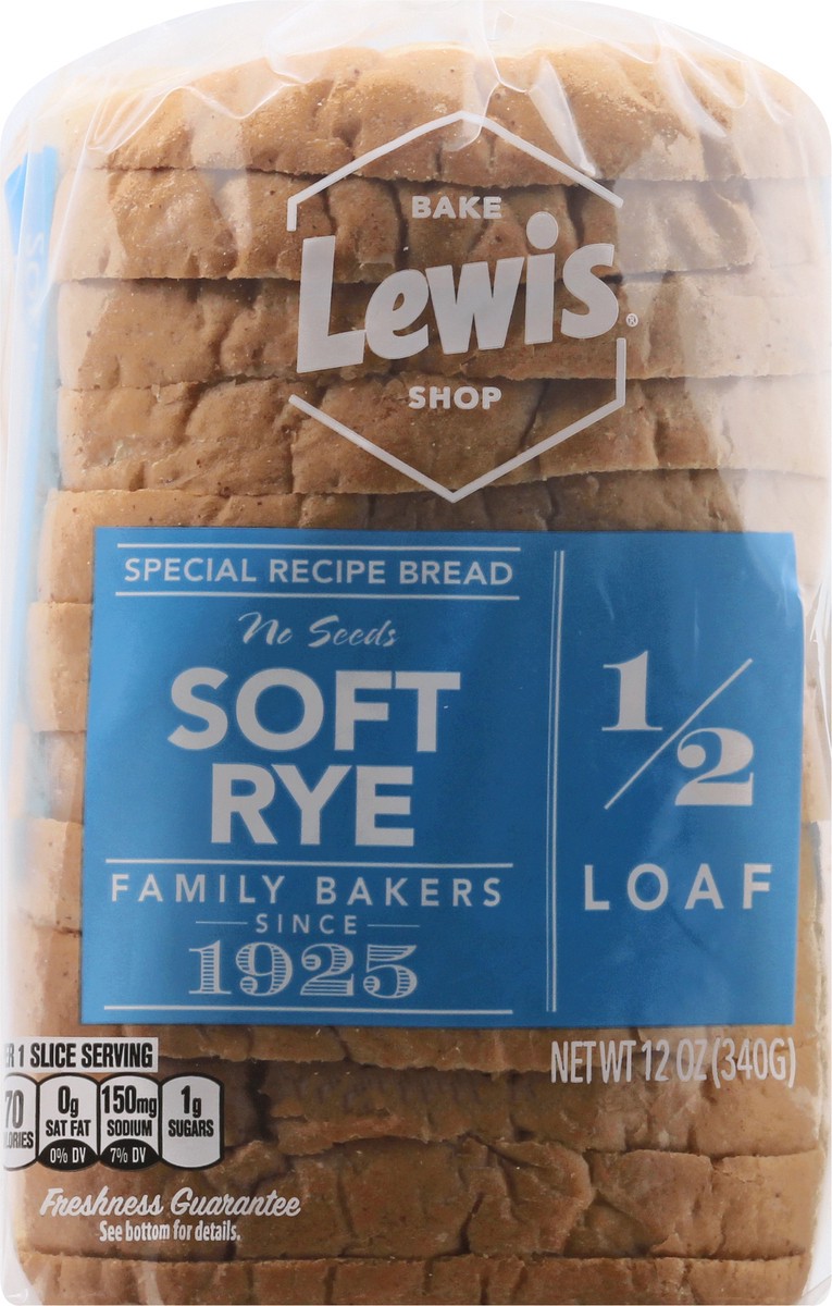 slide 7 of 9, Lewis 1/2 Loaf Soft Rye Bread 12 oz, 12 oz