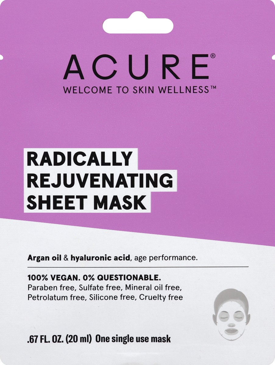 slide 1 of 8, ACURE Sheet Mask 0.67 oz, 0.67 oz