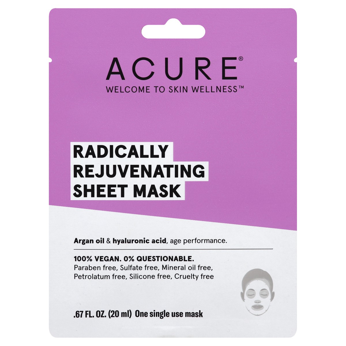 slide 6 of 8, ACURE Sheet Mask 0.67 oz, 0.67 oz
