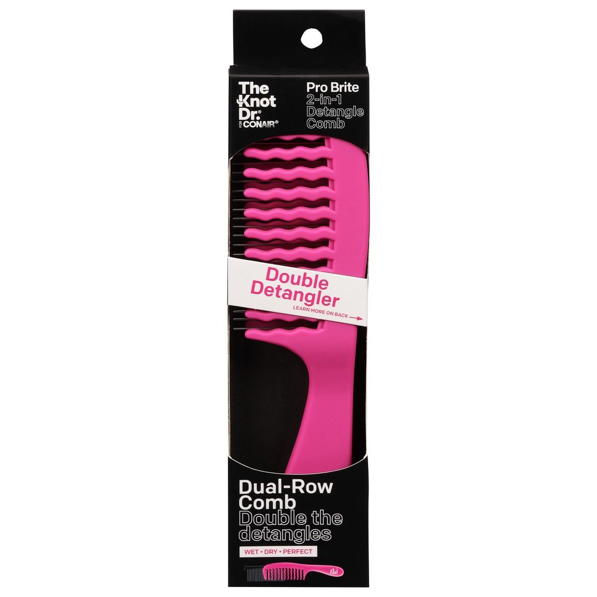 slide 1 of 9, scünci Dual-Row Comb Double Detangler 1 ea, 1 ct