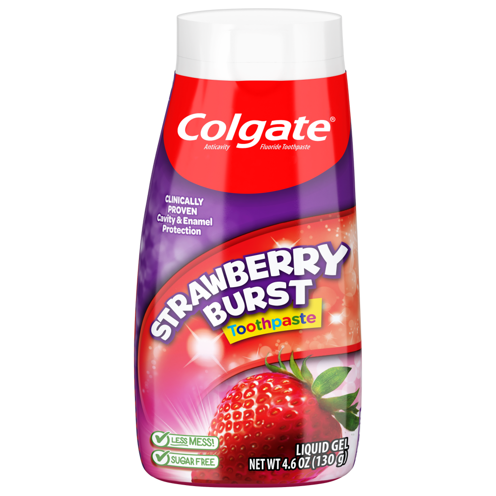 slide 3 of 3, Colgate Liquid Gel Strawberry Burst Toothpaste, 4.6 oz