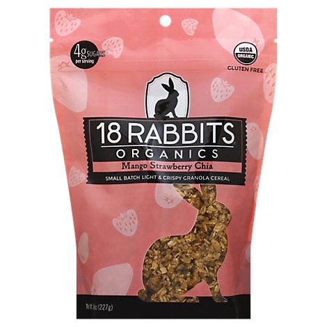 slide 1 of 1, 18 Rabbits Jr Granola Cereal Organic Mango Strawberry, 8 oz