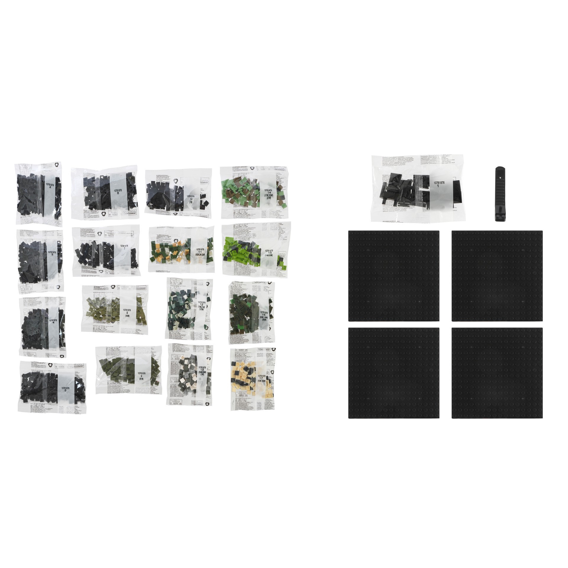slide 6 of 6, 10" X 10" Panda Pixelated Brick Art Kit By Make Market, 10 in x 10 in