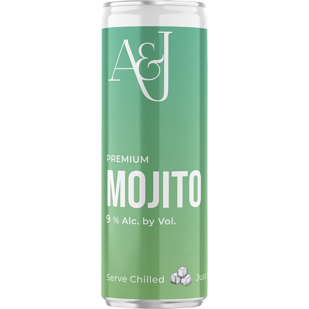 slide 1 of 1, A&J Mojito 4 Pack Can, 4 ct; 200 ml
