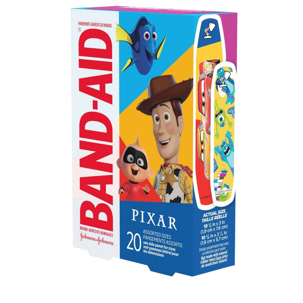 slide 3 of 41, Band-Aid Pixar Mash-up Bandages - 20ct, 20 ct