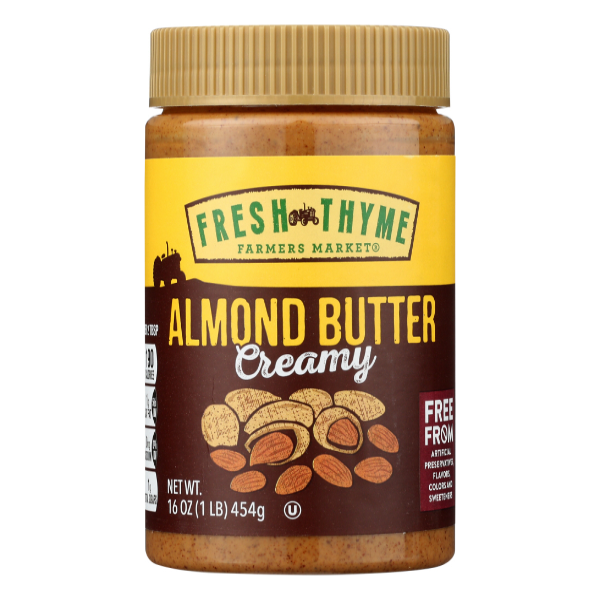 slide 1 of 1, Fresh Thyme Creamy Almond Butter, 1 ct