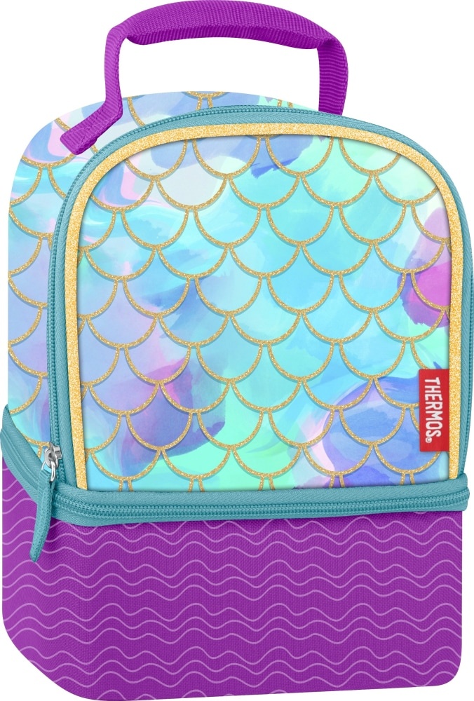 slide 1 of 1, Thermos Mermaid Dual Lunch Kit - Purple/Blue, 1 ct