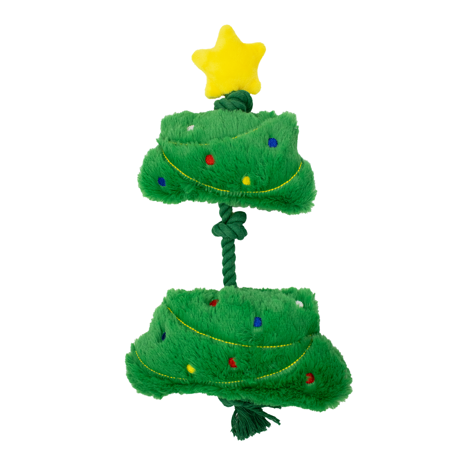 slide 1 of 2, CELEBRATIONS Design Lab Christmas Tree Rope Dog Toy, 1 ct