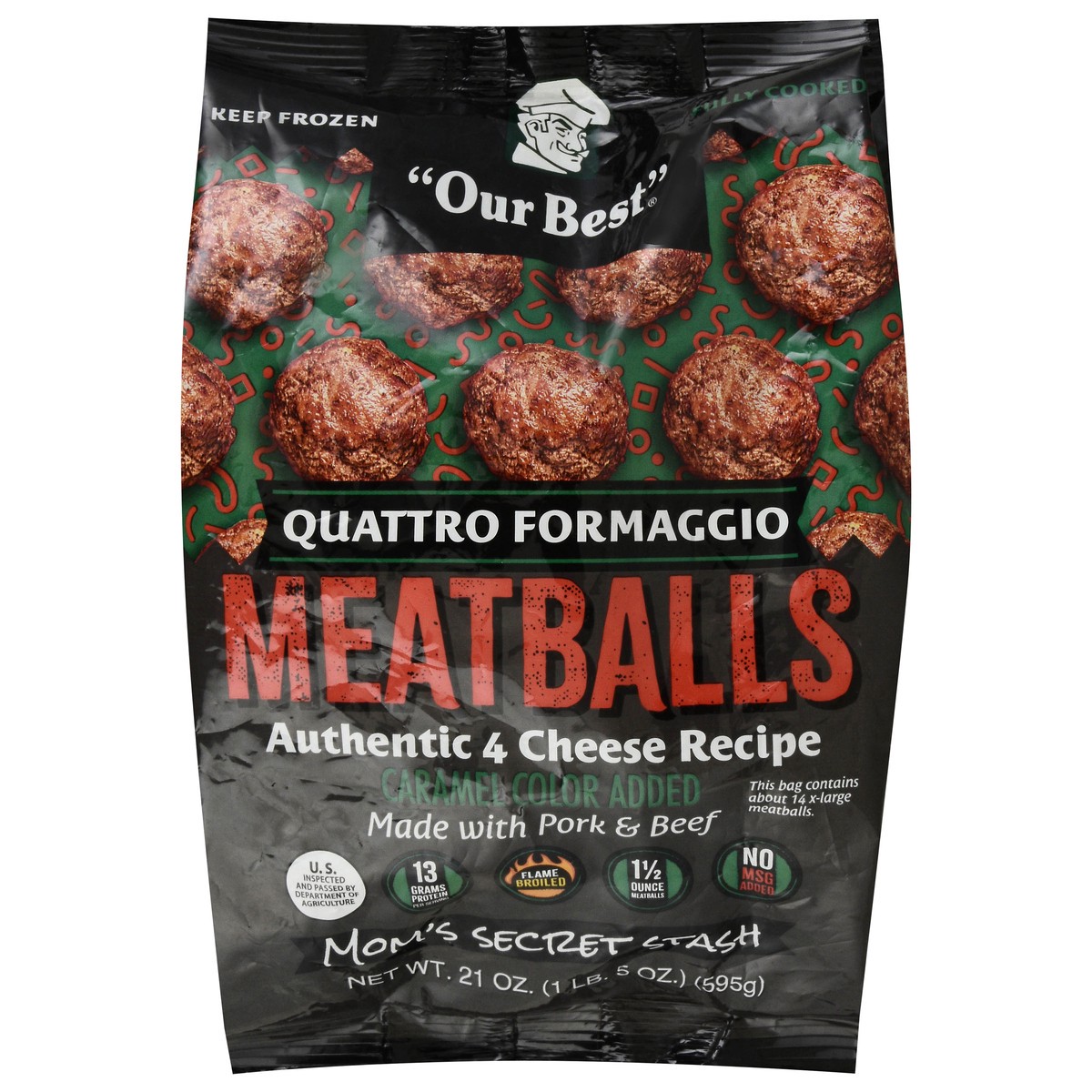 slide 3 of 4, Our Best Quattro Formaggio Meatballs 21 oz, 21 oz