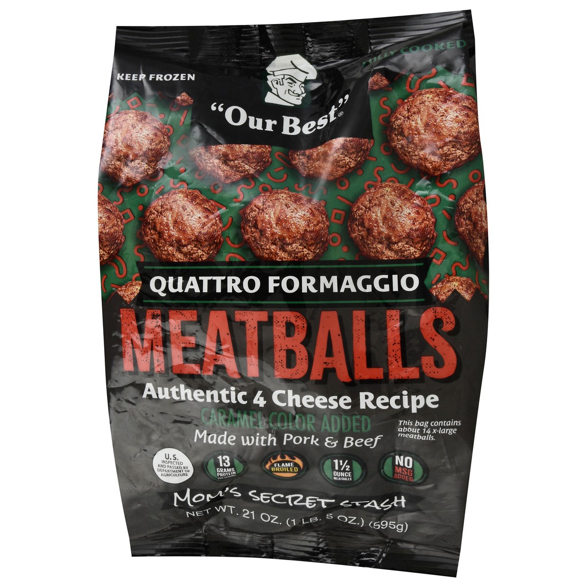slide 2 of 4, Our Best Quattro Formaggio Meatballs 21 oz, 21 oz