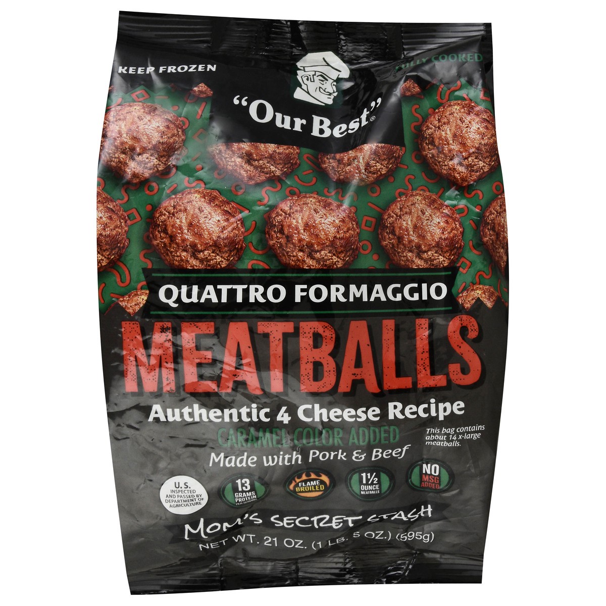 slide 4 of 4, Our Best Quattro Formaggio Meatballs 21 oz, 21 oz