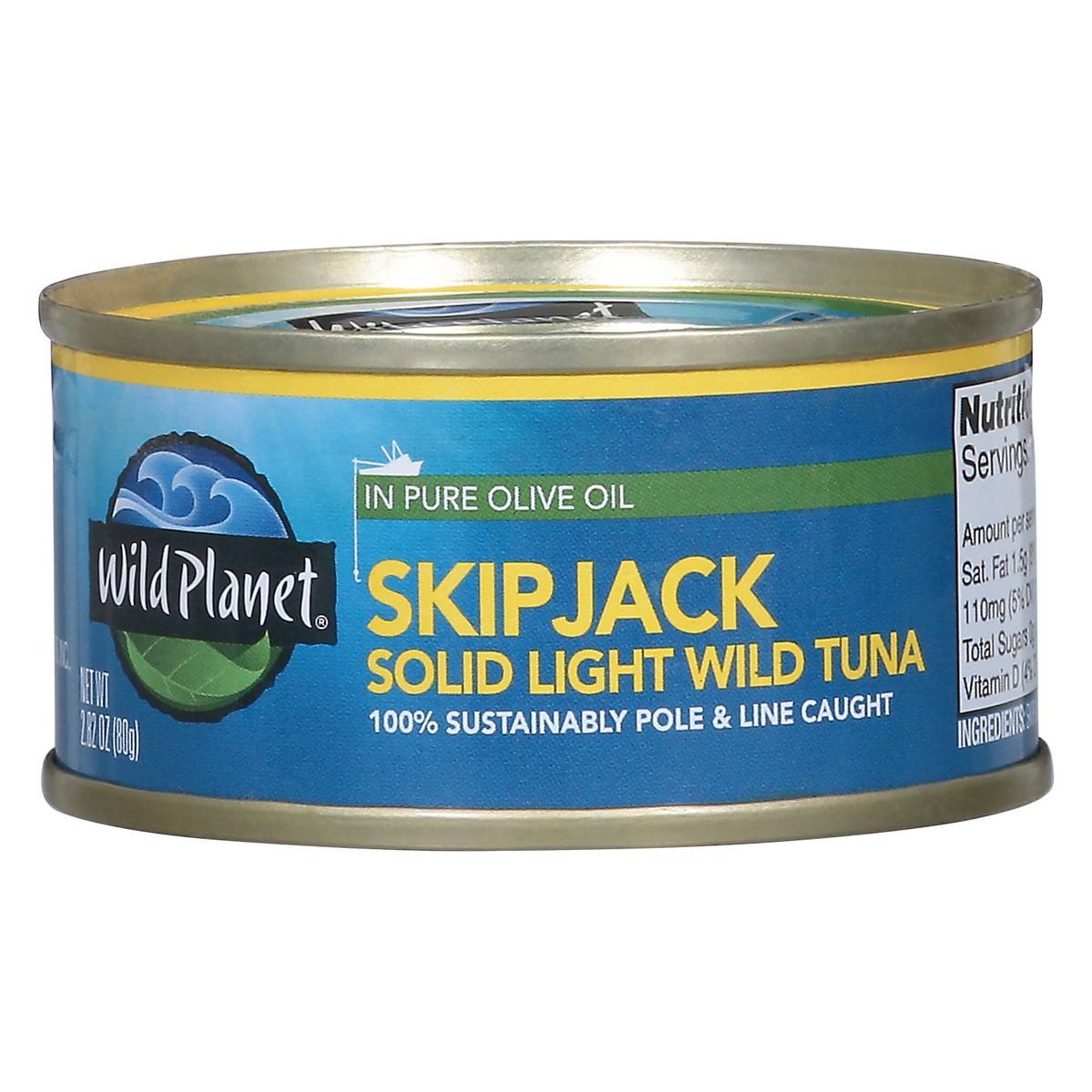 slide 14 of 14, Wild Planet Skip Jack Solid Light Wild Tuna 2.82 oz, 2.82 oz