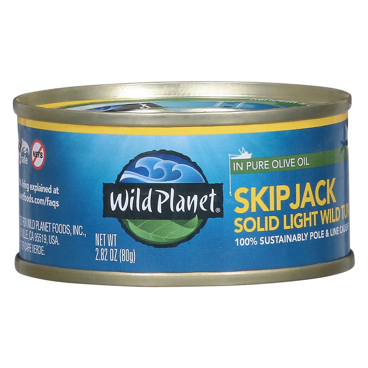 slide 3 of 14, Wild Planet Skip Jack Solid Light Wild Tuna 2.82 oz, 2.82 oz