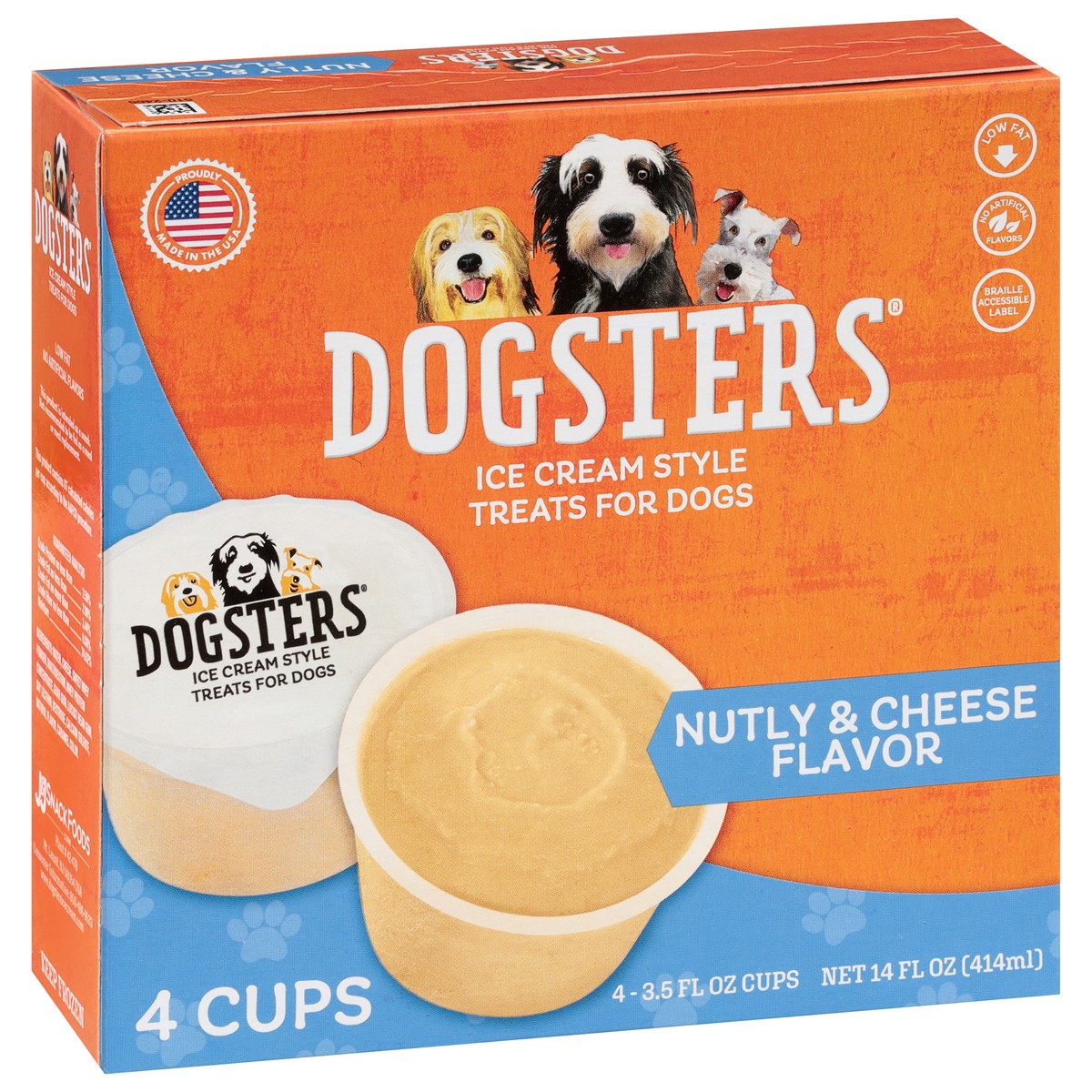 slide 9 of 13, Dogster's Ice Cream Style Nutly & Cheese Flavor Treats for Dogs 4 - 3.5 fl oz Cups, 4 ct