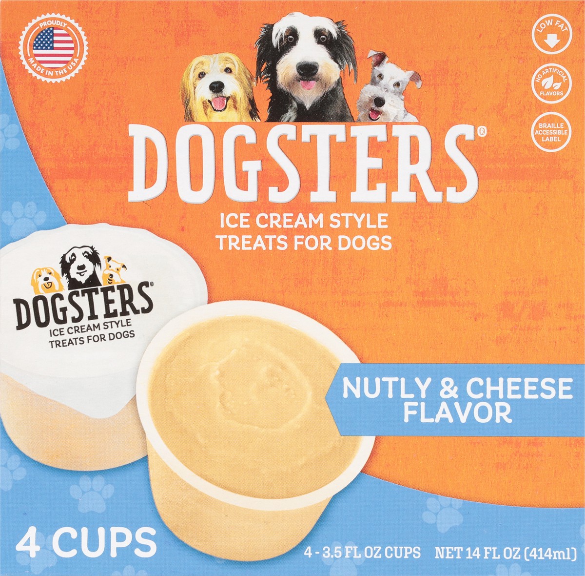 slide 7 of 13, Dogster's Ice Cream Style Nutly & Cheese Flavor Treats for Dogs 4 - 3.5 fl oz Cups, 4 ct