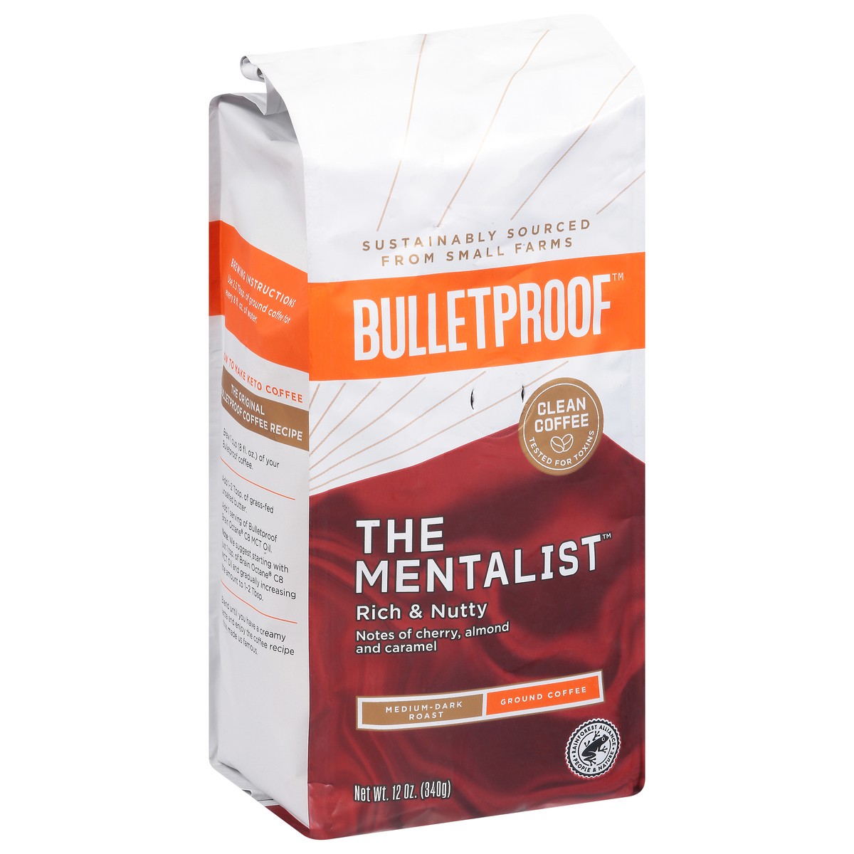 slide 2 of 9, Bulletproof Ground Medium-Dark Roast The Mentalist Coffee 12 oz, 12 oz