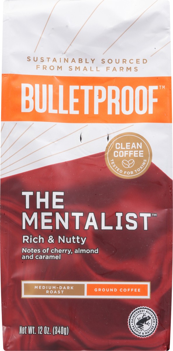 slide 6 of 9, Bulletproof Ground Medium-Dark Roast The Mentalist Coffee 12 oz, 12 oz