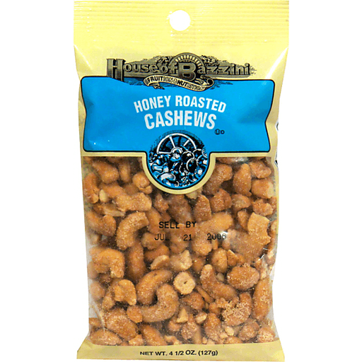 slide 1 of 1, House of Bazzini Honey Roasted Cashews, 4.5 oz