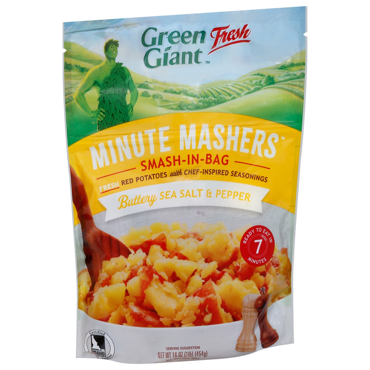 slide 11 of 13, Green Giant Salt & Pepper Min Masher Potatoes, 1.5 lb