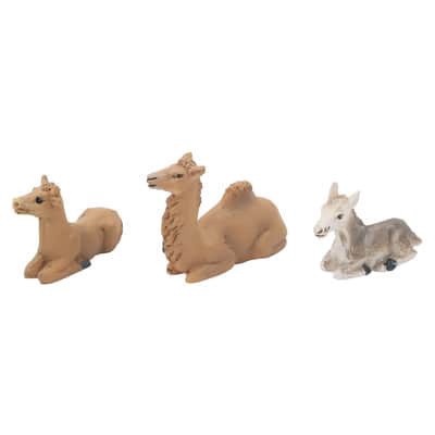 slide 1 of 4, Mini Nativity Animal Decorations By Ashland, null