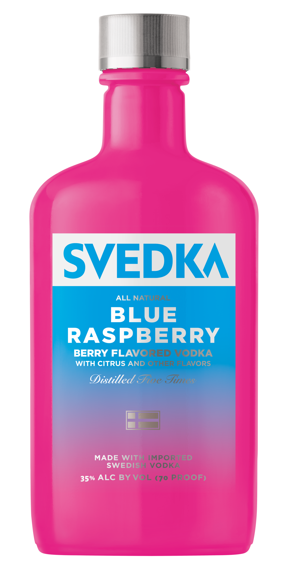 slide 1 of 1, SVEDKA Blue Raspberry Flavored Vodka, 200 mL Plastic Bottle, 70 Proof, 6.76 fl oz