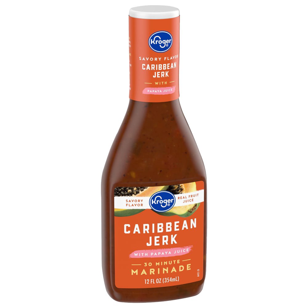 slide 3 of 4, Kroger Caribbean Jerk Marinade With Papaya Juice, 12 fl oz