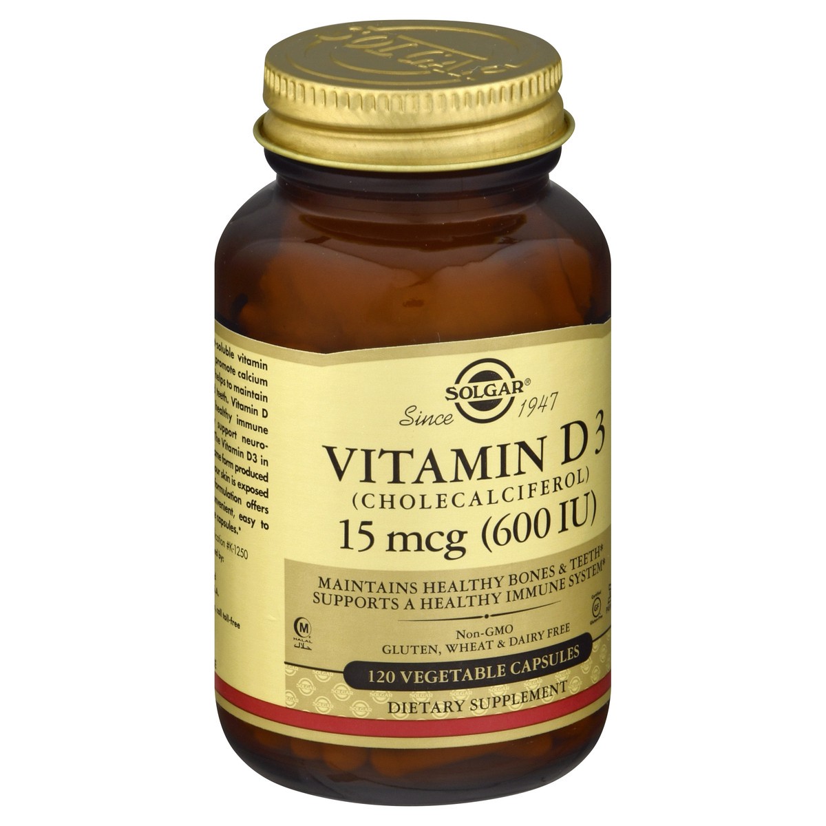 slide 2 of 9, Solgar Vegetable Capsules 15 mcg Vitamin D3 120 ea, 120 ct