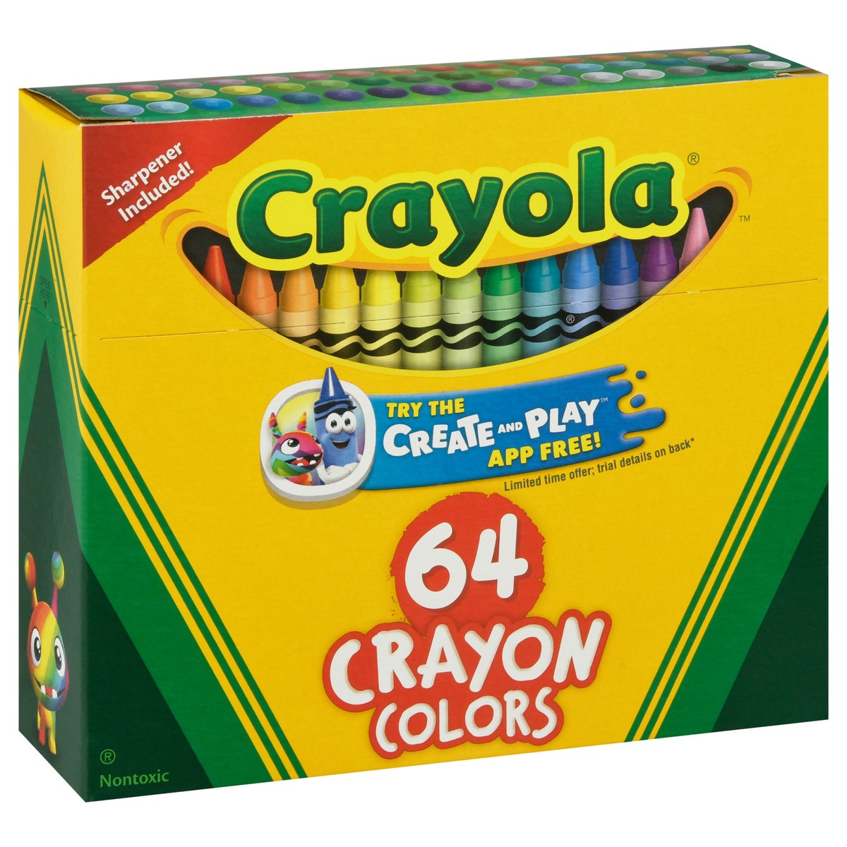 slide 6 of 9, Crayola Nontoxic Crayon Colors 64 ea, 64 ct