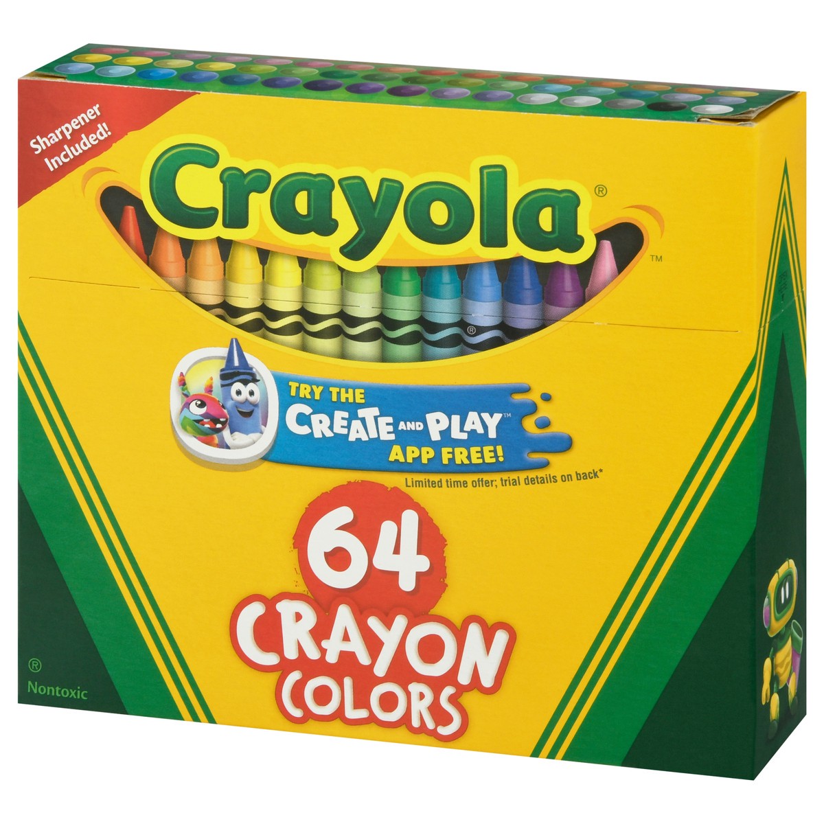 slide 2 of 9, Crayola Nontoxic Crayon Colors 64 ea, 64 ct