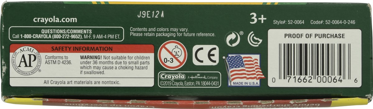 slide 4 of 9, Crayola Nontoxic Crayon Colors 64 ea, 64 ct