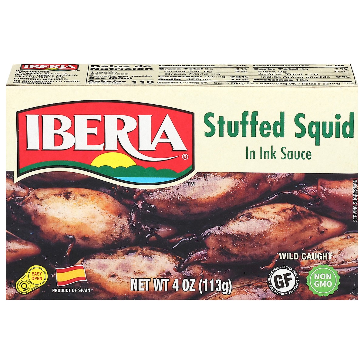 slide 1 of 9, Iberia Stuffed Squid in Ink Sauce 4 oz, 4 oz