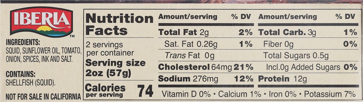 slide 6 of 9, Iberia Stuffed Squid in Ink Sauce 4 oz, 4 oz