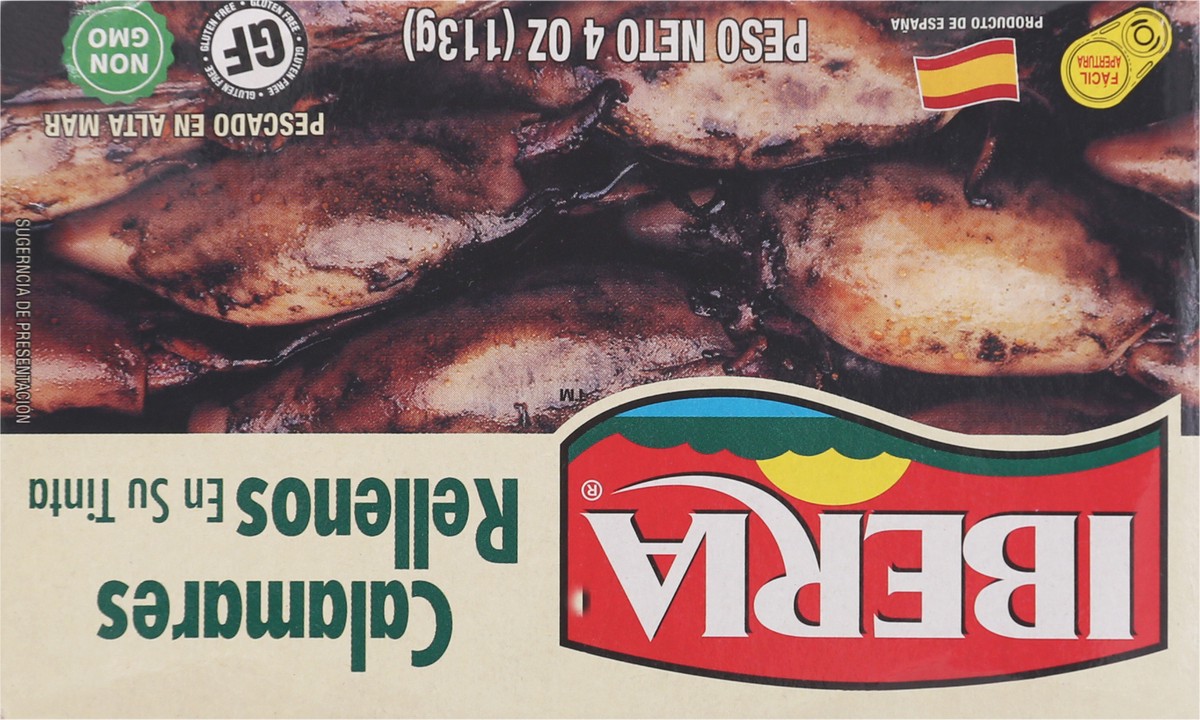 slide 4 of 9, Iberia Stuffed Squid in Ink Sauce 4 oz, 4 oz