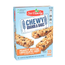 Our Family Peanut Butter Chocolate Chip Chewy Granola Bars - 10 ct