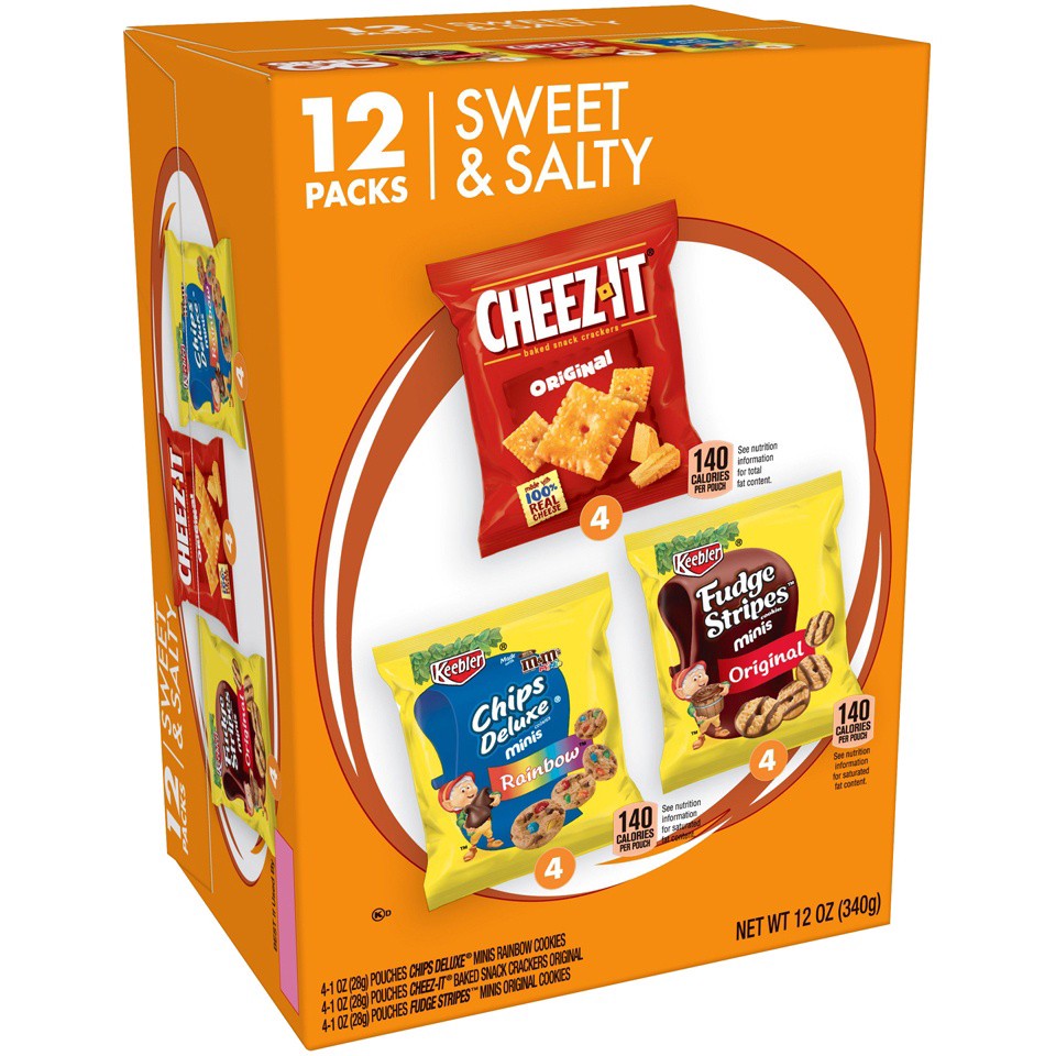 slide 2 of 3, Keebler Snacks Sweet & Salty Variety Pack 12 Count - 12 Oz, 12 ct