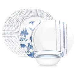 Corelle Botanical Stripes 12-pc Dinnerware Set, Service for 4