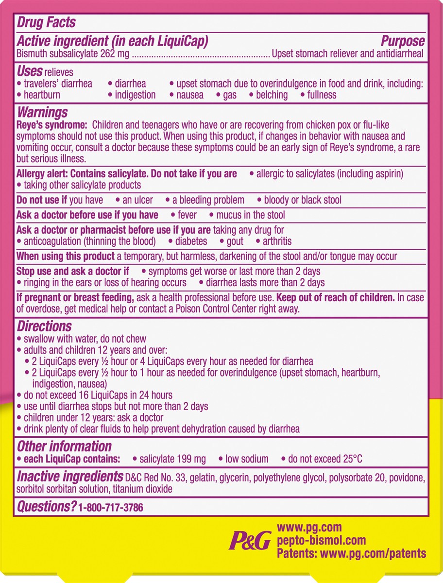 slide 2 of 3, Pepto-Bismol LiquiCaps, Fast Relief From Nausea, Heartburn, Indigestion, Upset Stomach, Diarrhea, In Convenient Liquid Caplets 12 ct, 12 ct