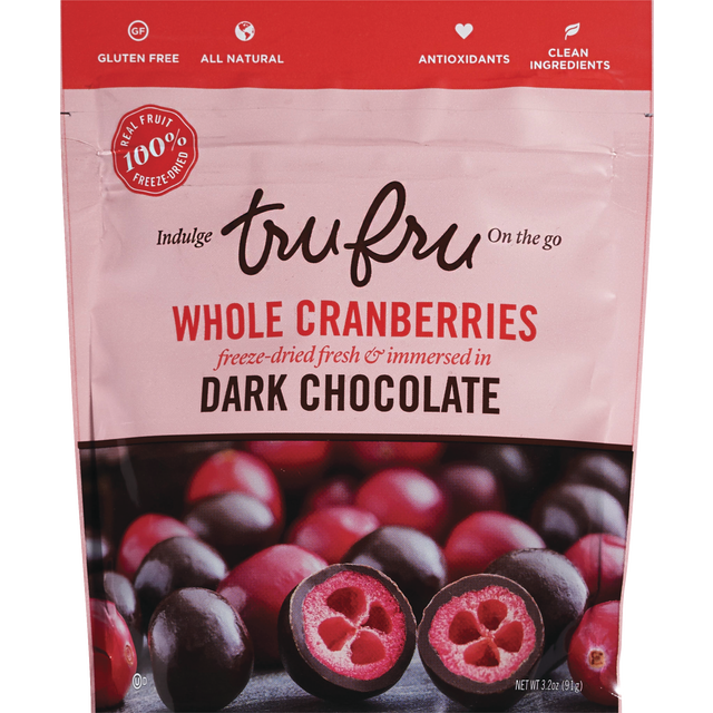 slide 1 of 1, Tru Fru Freeze-Dried Dark Chocolate Whole Cherries, 4 oz