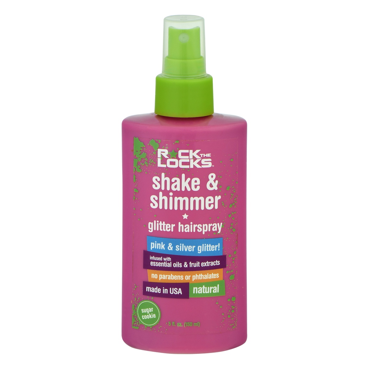 slide 1 of 1, Rock The Locks Shake & Shimmer Glitter Hairspray Sugar Cookie, 5 oz