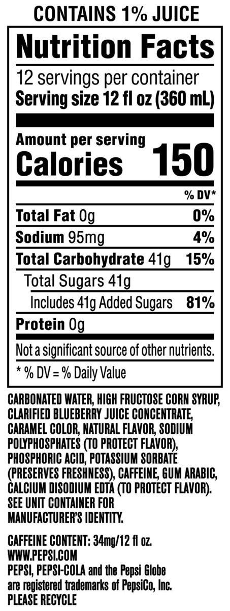 slide 5 of 5, Pepsi Soda - 9 lb, 144 oz