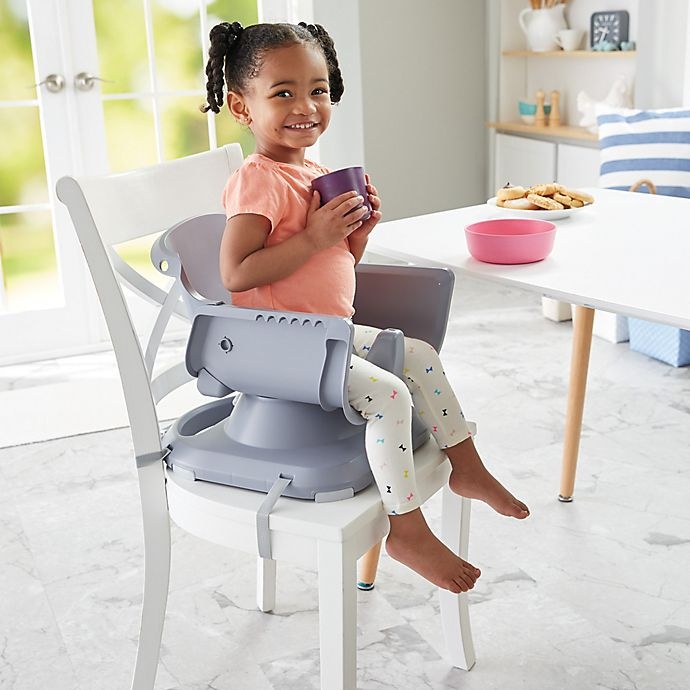 slide 5 of 5, Fisher-Price Deluxe SpaceSaver Pebble High Chair - Grey, 1 ct