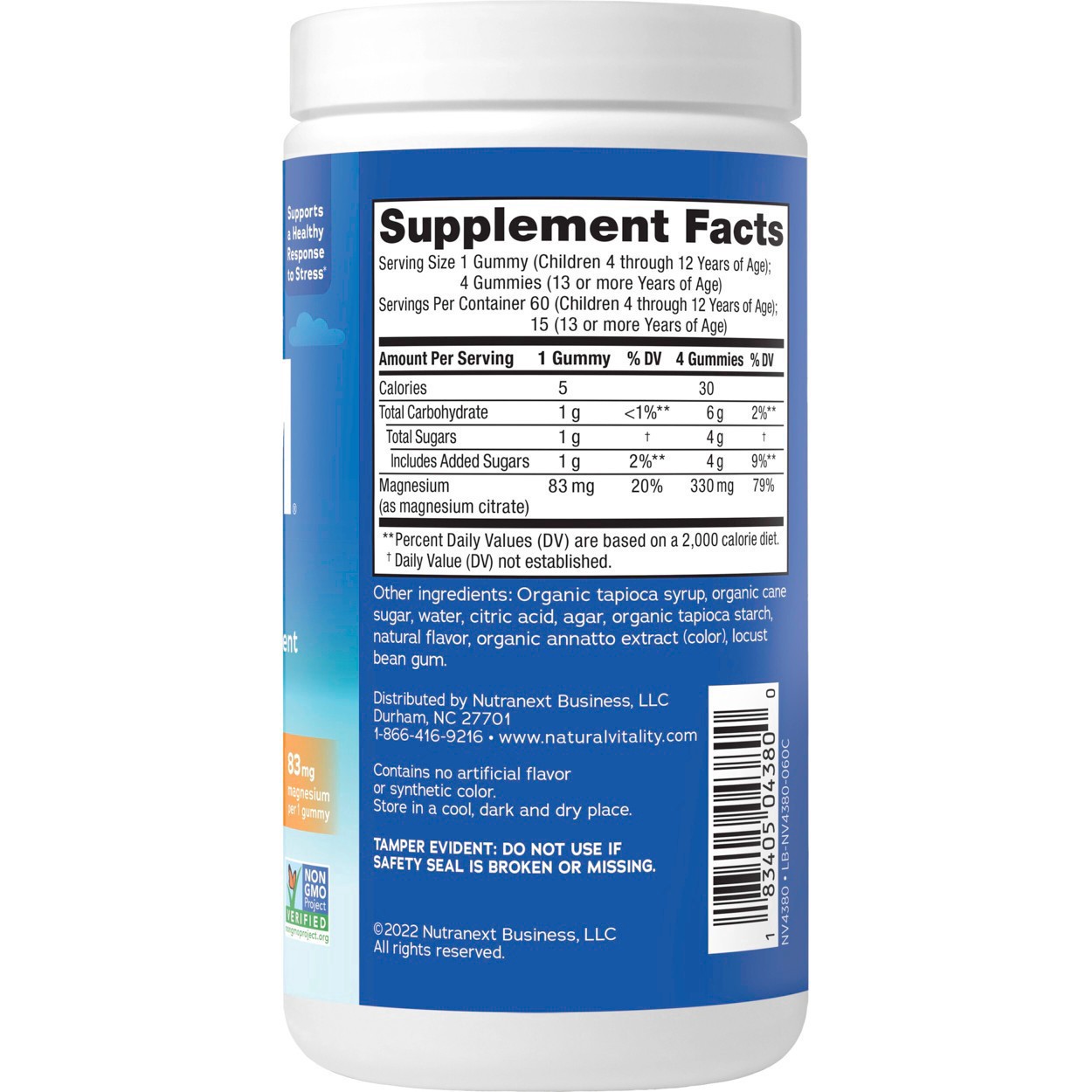 slide 10 of 12, Natural Vitality CALM Kids Sweet Citrus Flavored Magnesium Supplement Gummies – 60 Count, 1 Bottle, 60 ct