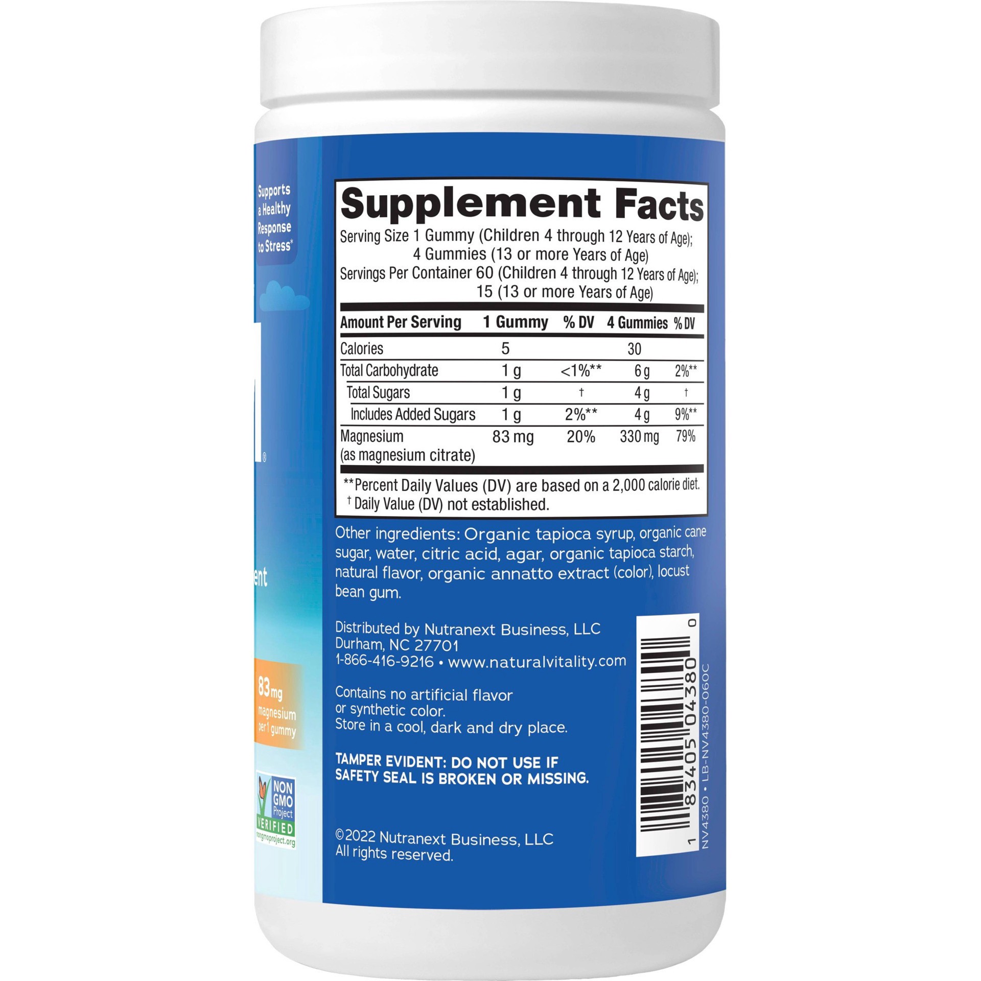 slide 12 of 12, Natural Vitality CALM Kids Sweet Citrus Flavored Magnesium Supplement Gummies – 60 Count, 1 Bottle, 60 ct